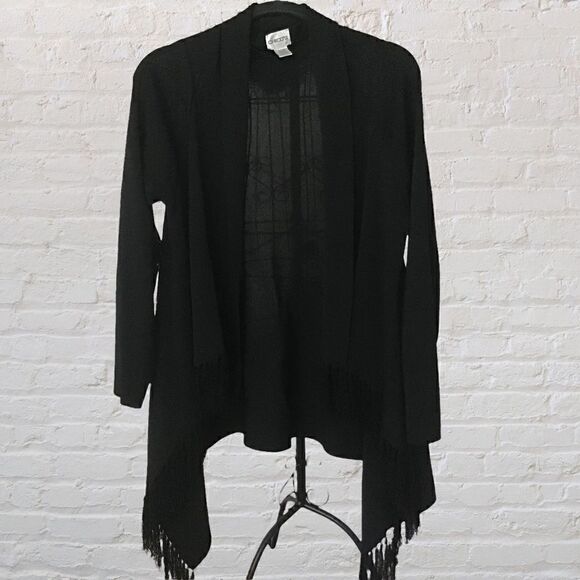 Chico’s Open Front Fringe Cardigan - Picture 1 of 3